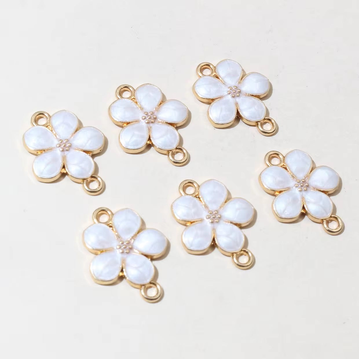 EC01B Flower Connector Enamel Charm ( 1 pc ) High Quality Shine