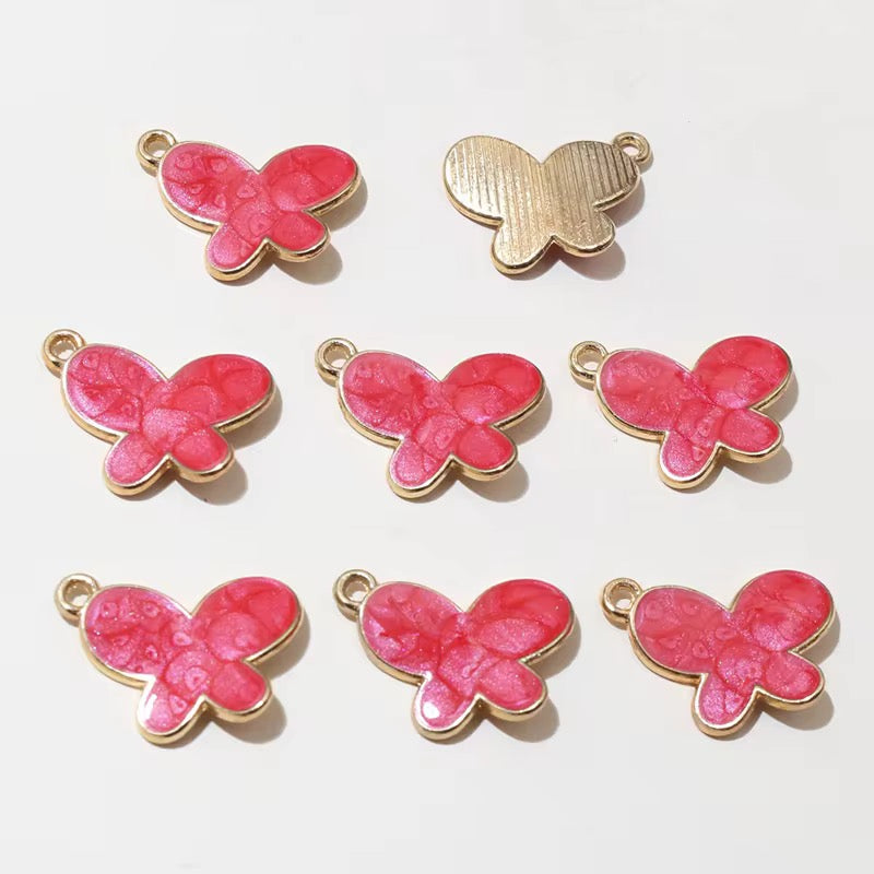 EC01C Butterfly Enamel Charm ( 1 pc ) High Quality Shine