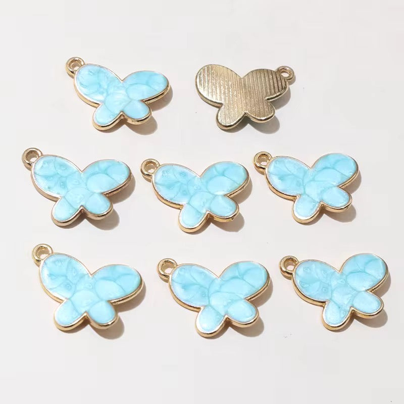 EC01C Butterfly Enamel Charm ( 1 pc ) High Quality Shine