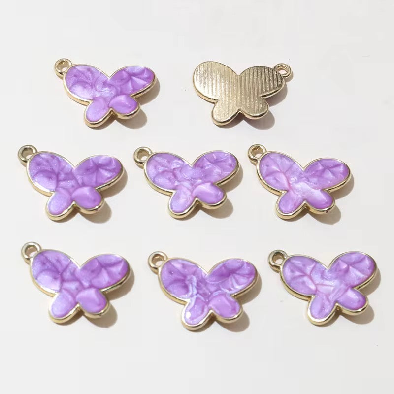 EC01C Butterfly Enamel Charm ( 1 pc ) High Quality Shine