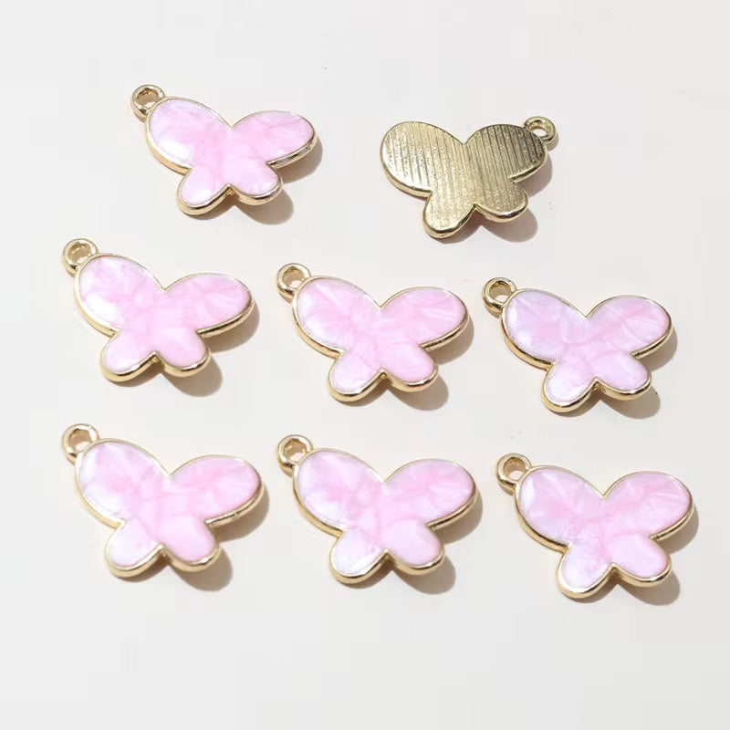 EC01C Butterfly Enamel Charm ( 1 pc ) High Quality Shine