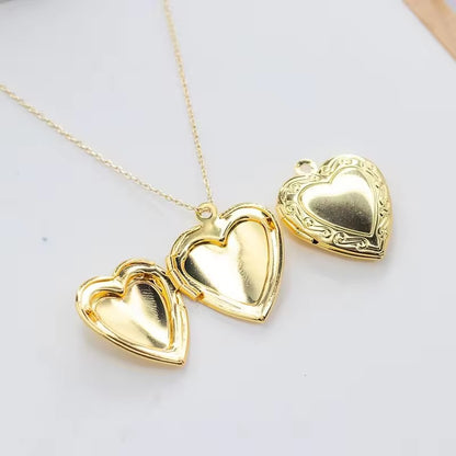 GPC22T Heart Locket pendant 14k gold plated charm ( 1 pc ) - anti tarnish