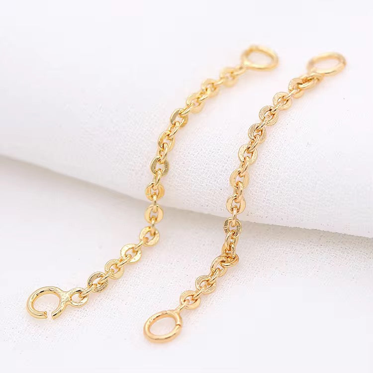 CZ 2285 simple ear line tassel connector  14k gold plated  ( 1 pc ) - anti tarnish