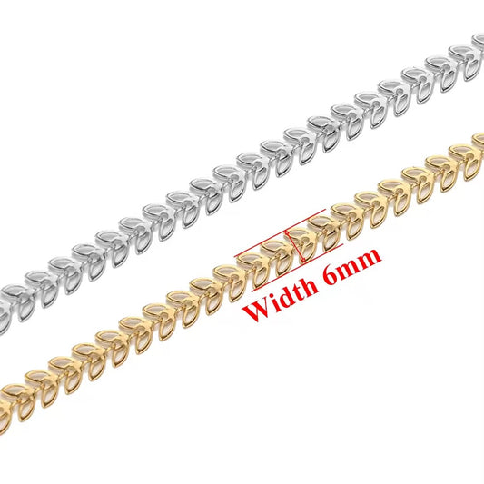 CN 309 Leaf Chain ( 1 feet ) Silver plated