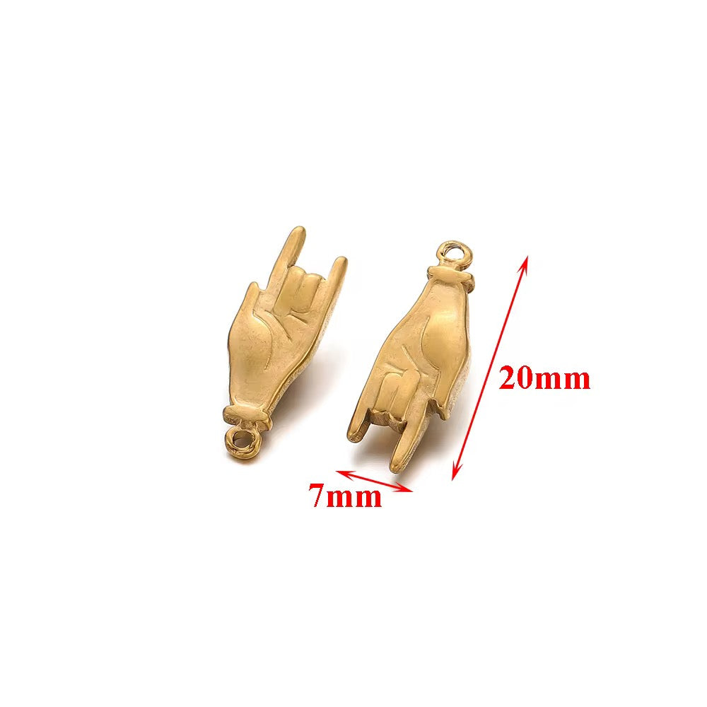 SS 3111 Hand Charm 18k Gold PVD plated 316 stainless steel ( 1 pc ) Anti tarnish