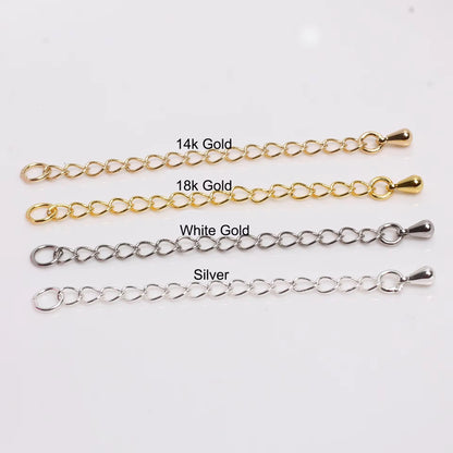 SS 844 18k gold plated chain extension  Material ( 1 pc ) Anti tarnish