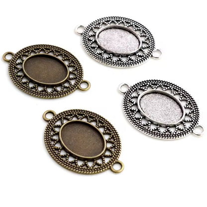 CB01B Oval Antique Cabochon pendant ( 1 pc ) tarnish resistant