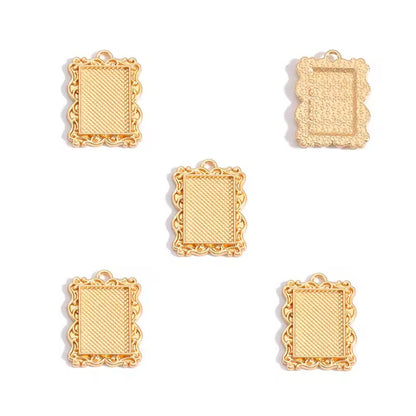 CB01F Rectangle Cabochon pendant ( 1 pc ) tarnish resistant