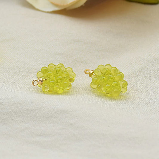 BBB 115 (A) Green Grape charm ( 1 pc ) Anti tarnish