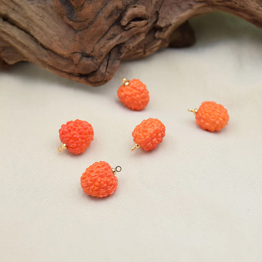 SS 2886 Litchi Fruit charm ( 1 pc ) Anti tarnish