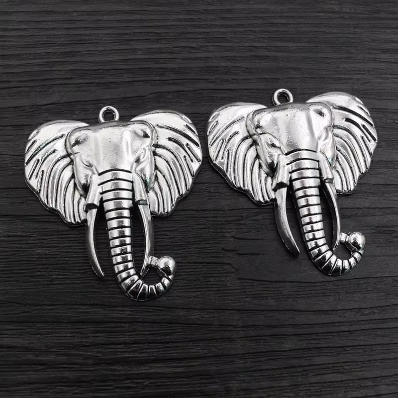 MC01G Elephant Big Metal Charm ( 1 pc ) High Quality Shine