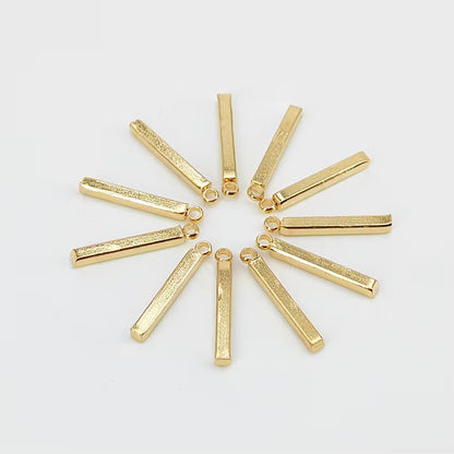 SS 3126 Bar Charm 18k gold PVD plated 316 Stainless steel ( 1 pc ) Anti tarnish