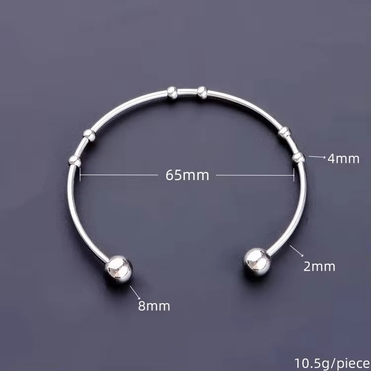 SS 3125 Bracelet Cuff Silver plated 316 Stainless steel ( 1 pc ) Anti tarnish