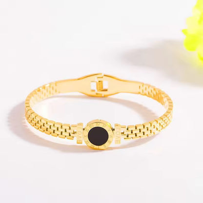 BSJ15C Roman letter watch bracelet - 18k gold PVD plated 316 stainless steel - Anti tarnish
