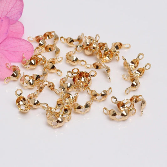 GP 1208 14k gold plated calotte bead crimp ( 1 pc ) anti tarnish