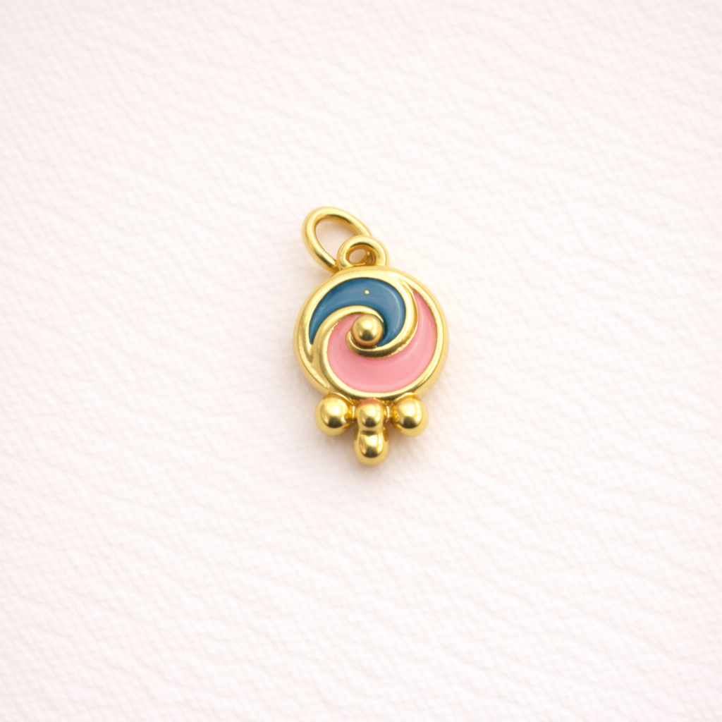 SS 3137 Lollipop Enamel Charm - 14k Gold plated ( 1 pc ) Premium Collectible | Anti tarnish