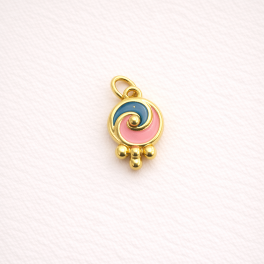 SS 3137 Lollipop Enamel Charm - 14k Gold plated ( 1 pc ) Premium Collectible | Anti tarnish