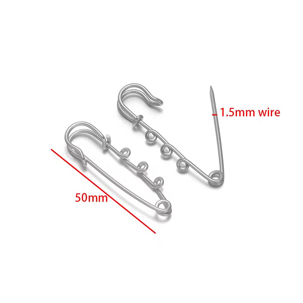 SS 3153 Safety Pin loop Charm 18k Gold PVD plated 316 Stainless steel ( 1 pc ) Anti tarnish