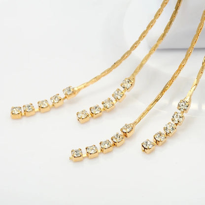 GPC22J zircon tassel 18k gold plated charm - per piece- anti tarnish