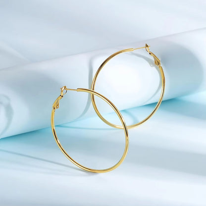 STS81 Hoop ( 1 pair ) 18k Gold PVD