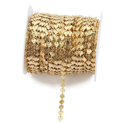DIYS240 Shell 18K Gold chain ( 1 feet )  PVD