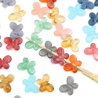 AB98 Translucent gradient butterfly Acrylic bead ( 1 pc )