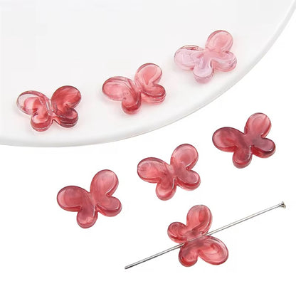 AB98 Translucent gradient butterfly Acrylic bead ( 1 pc )