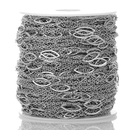 CN 155 Oval link Stainless steel chain - per feet - Anti tarnish