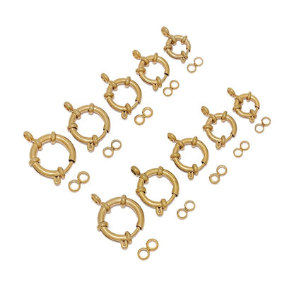 SS 1262 Spring clasp 18k Gold PVD plated stainless steel ( 1 pc ) Anti tarnish