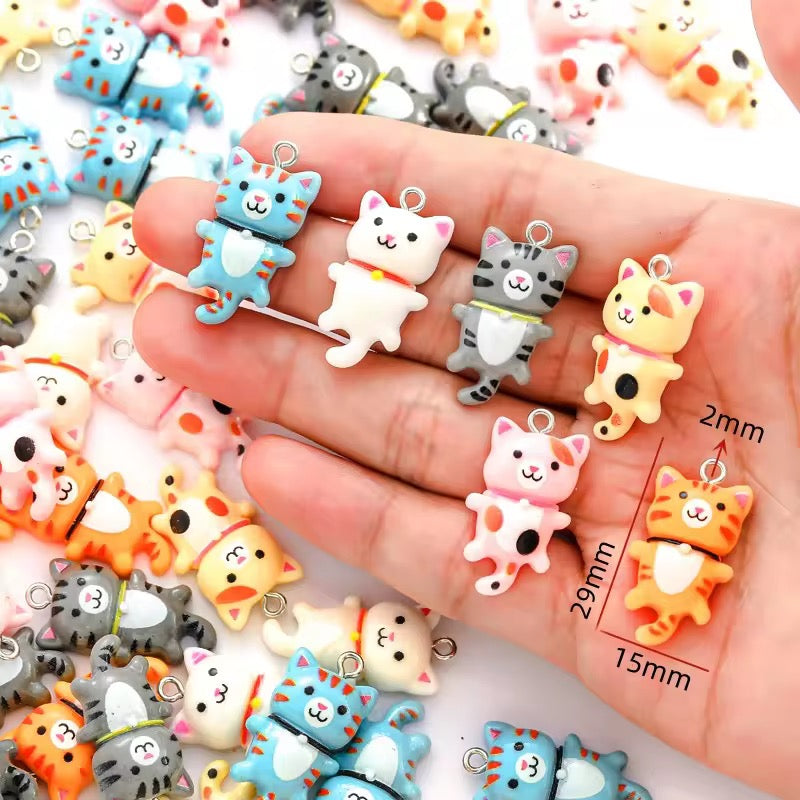 BRC 007 Cute Cat resin miniature figurine with hook ( 1 pc )