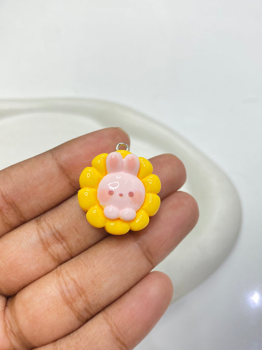 BRC 008 Rabbit corn 3D resin charm with hook ( 1 pc )