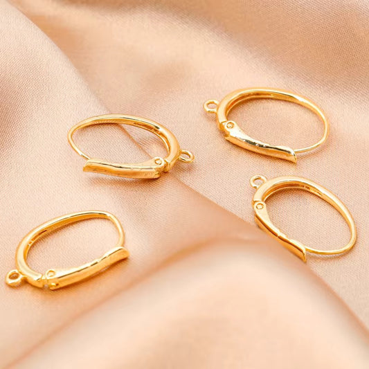 SS 3166 Oval Buckle Hook 18k Gold plated ( 2 pc ) Anti tarnish