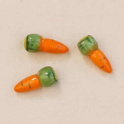 PCB02C Carrot Ceramic Bead ( 1 pc ) Porcelain Ceramic