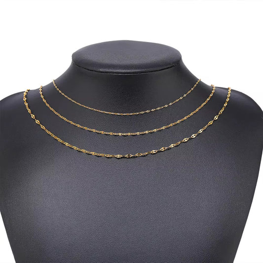 CN 115 Lip chain 18K Gold PVD 316 stainless steel ( 1 feet ) anti tarnish ( 2 mm )
