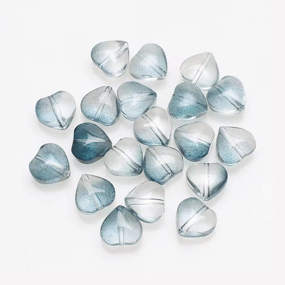 GB28 Glittery Heart Crystal glass beads ( 1 pc )