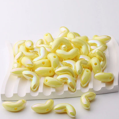 AB36 Leaf UV plated Acrylic bead ( 1 pc )