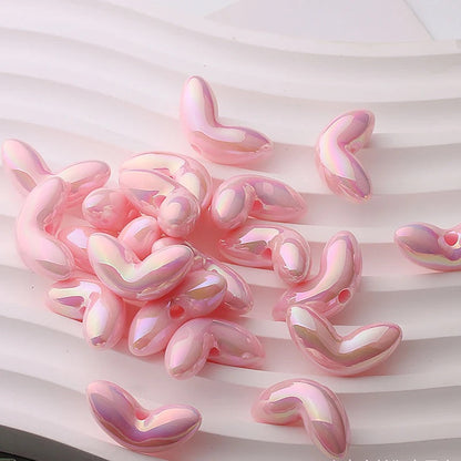 AB36 Leaf UV plated Acrylic bead ( 1 pc )