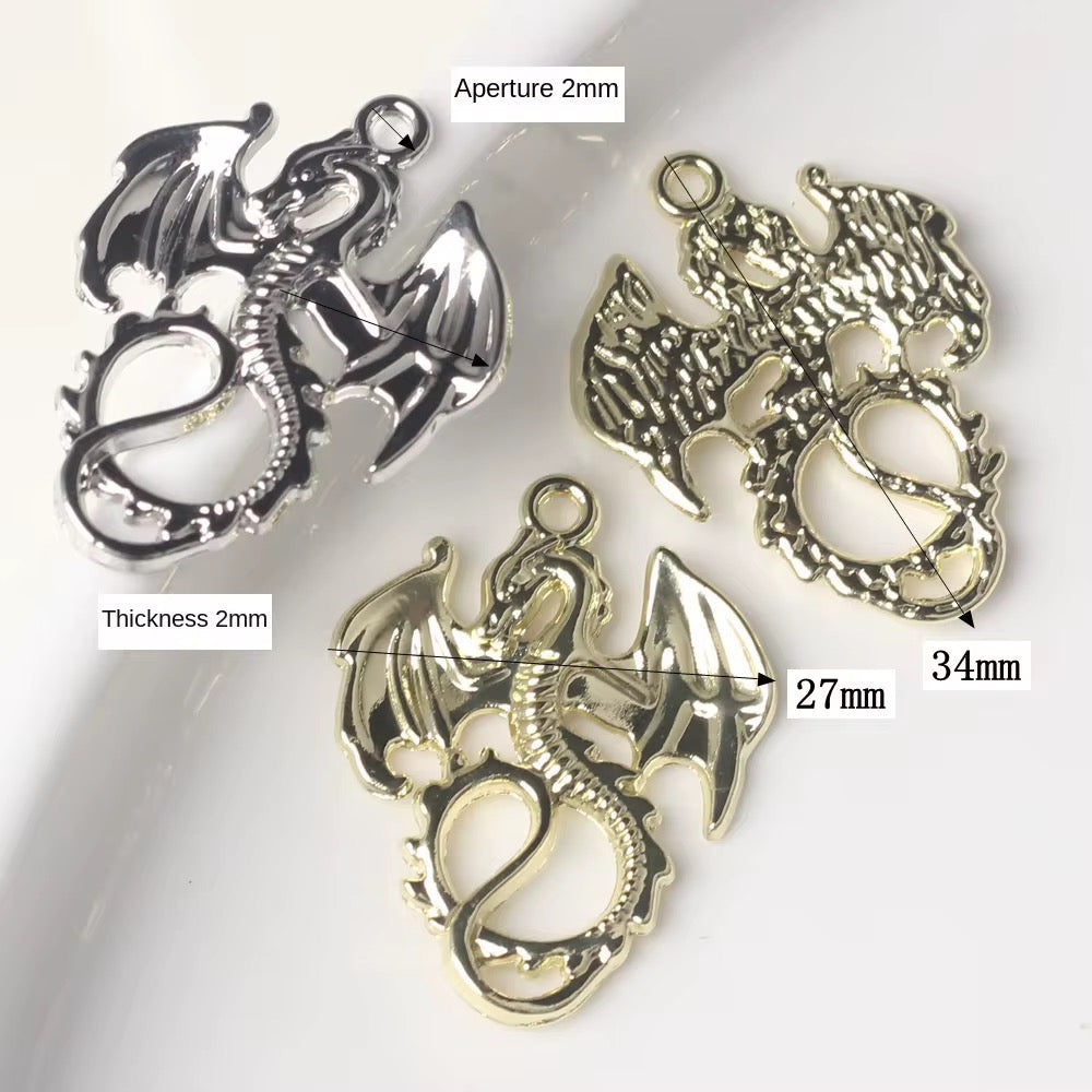 SS 2118 Dragon Charm Alloy Premium ( 1 pc ) Tarnish Resistant ( 27:34 mm )