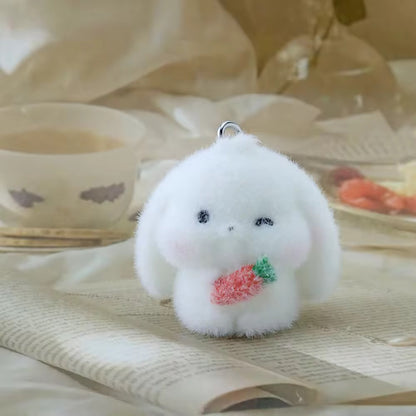 BBB 267 (k) Bunny Cute Fur 3D Flocking Resin charm ( 1 pc ) ( 35mm )