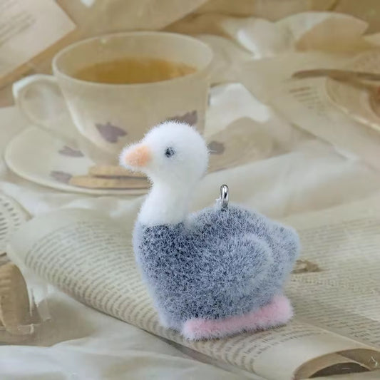 BBB 267 (L) Ostrich Cute Fur 3D Flocking Resin charm ( 1 pc ) ( 35mm )