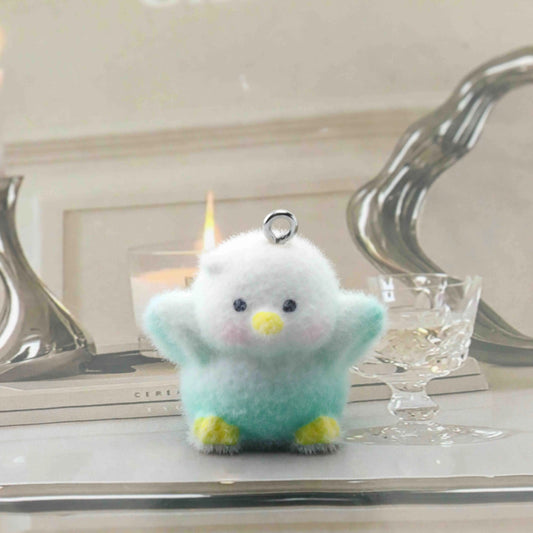 BBB 267 (n) Baby Parrot Cute Fur 3D Flocking Resin charm ( 1 pc ) ( 25mm )
