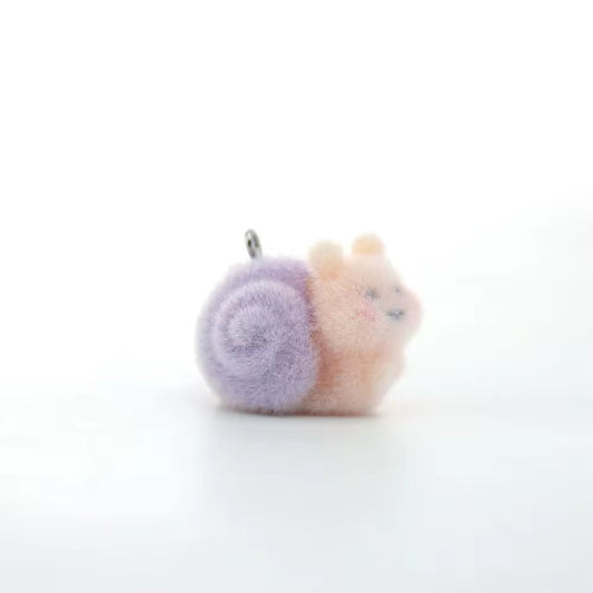 BBB 267 (p) Snail Cute Fur 3D Flocking Resin charm ( 1 pc ) ( 32mm )