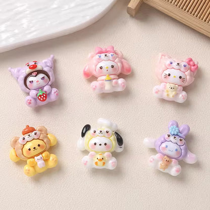 RM08Z kawaai resin charm ( 1 pc ) with / without hook