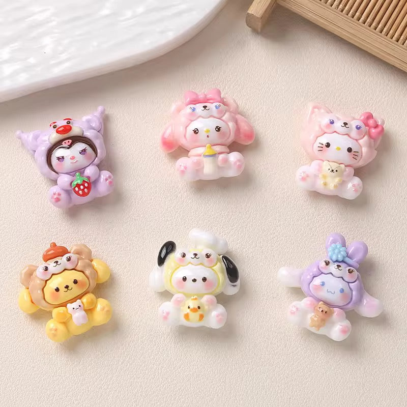 BBB 036 (E) kawaai resin charm with hook ( 1 pc )