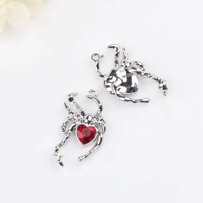 SS 3055 Red Spider Gothic charm Silver plated Alloy Premium ( 1 pc ) Anti Tarnish ( 36:20 mm )