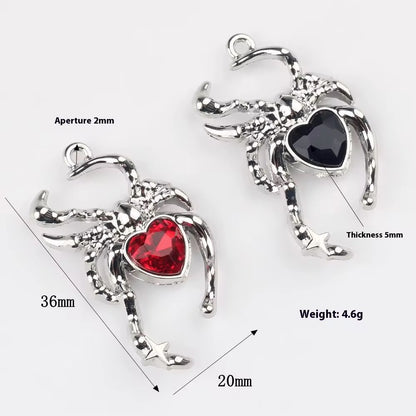 SS 3055 Red Spider Gothic charm Silver plated Alloy Premium ( 1 pc ) Anti Tarnish ( 36:20 mm )