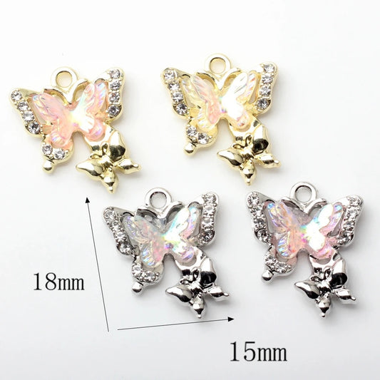 GP 1401 - Butterfly alloy gold charm - per piece - tarnish resistant