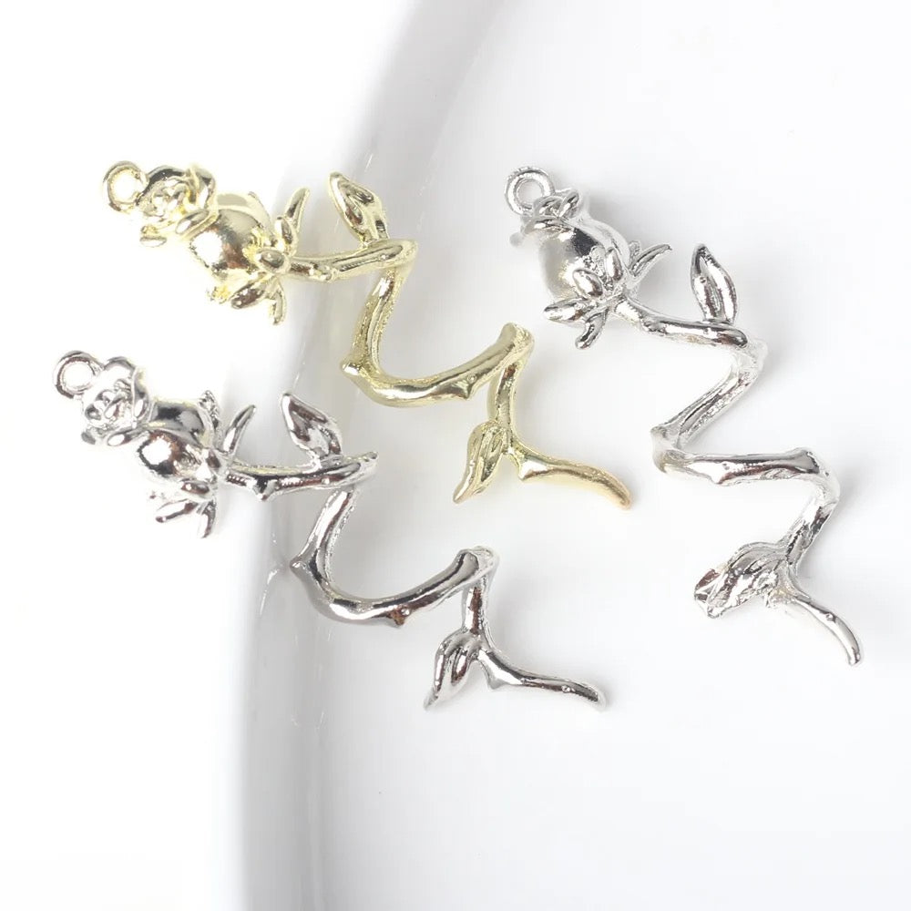 GP 1405 Rose alloy gold charm - per piece - tarnish resistant