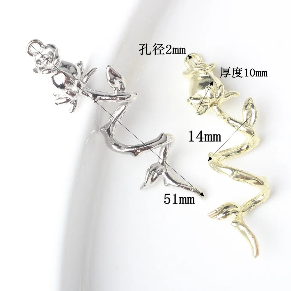 GP 1405 Rose alloy gold charm - per piece - tarnish resistant