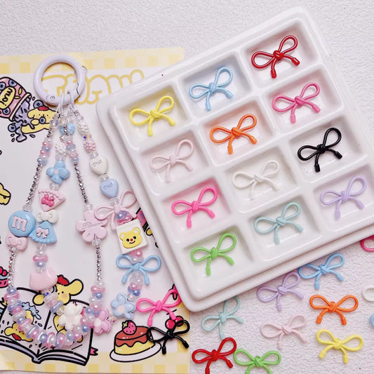 BBB 046 ( G ) Yellow Butterfly knot vertical hole bead ( 1 pc )